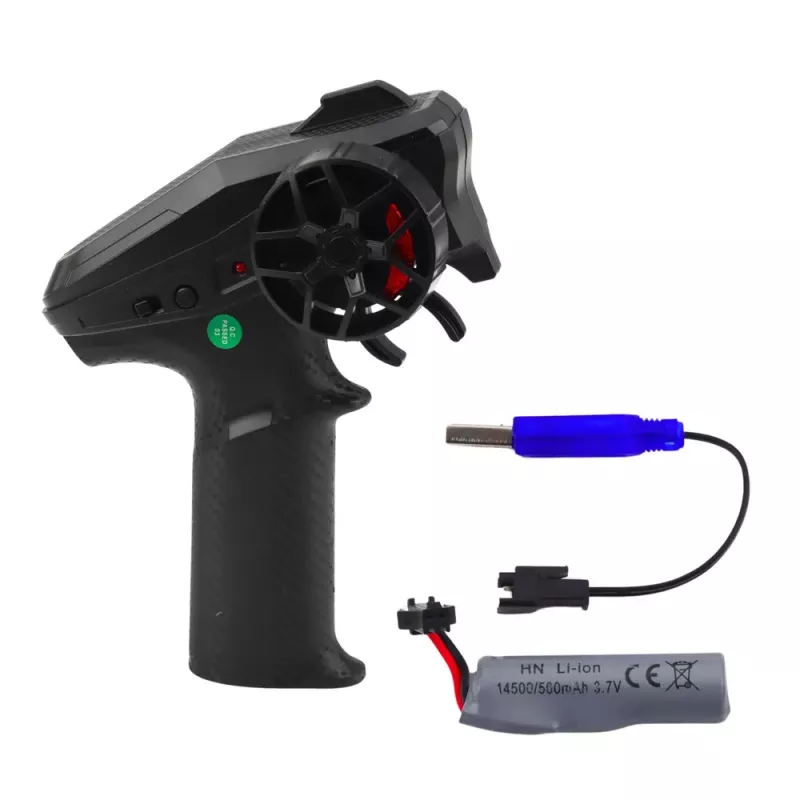 LEAN TOYS Kaugjuhitav trikiauto RC vahetatavate ratastega 4WD Sinine 1:24