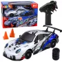 LEAN TOYS Kaugjuhitav trikiauto RC vahetatavate ratastega 4WD Sinine 1:24