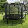 LEAN SPORT LEAN Garden Trampoline with Inner Net Black and Green 252CM 8FT