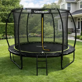 LEAN SPORT LEAN Garden Trampoline with Inner Net Black and Green 252CM 8FT
