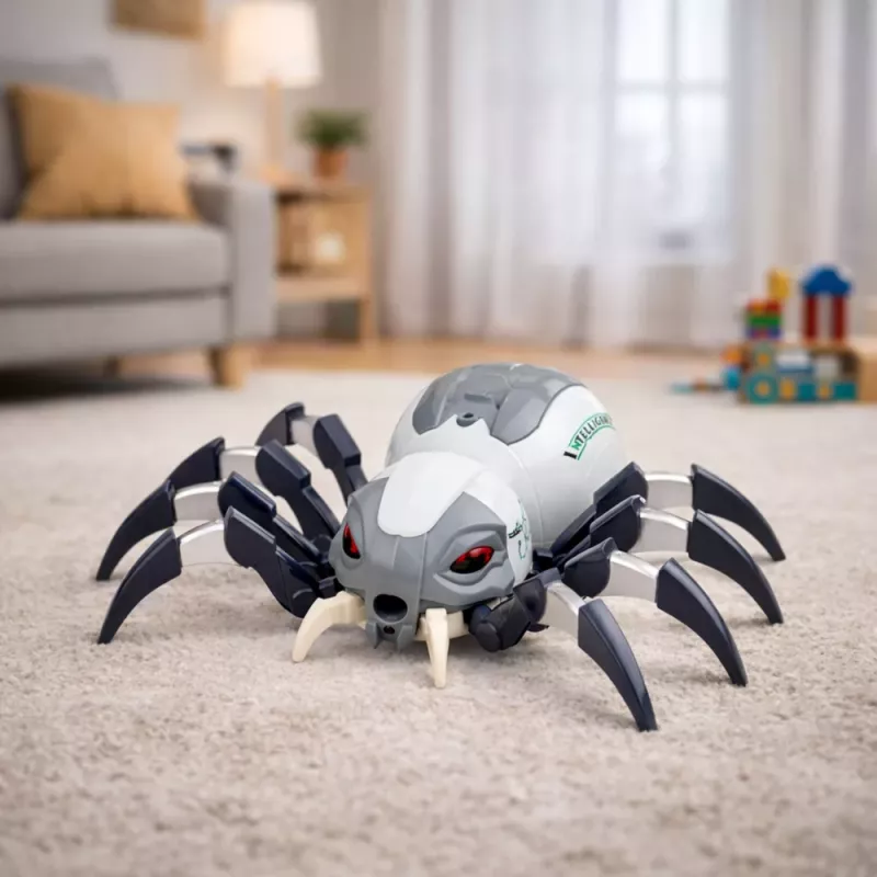 LEAN TOYS RC kaugjuhitav ämblikrobot suitsuefekti, tulede ja helidega