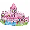 LEAN TOYS Magnetplokid koos kujukeste, värvide ja maalimiskaartidega, roosa, 142 tk