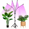 LEAN LED Lamp for Growing Crops and Illuminating Plants, 4-Panel Stand, Remote Control