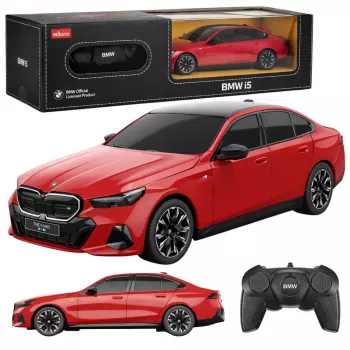 BMW i5 Pultautoga Auto RC Punane Rastar 1:24