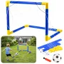 LEAN TOYS Spordikomplekt jalgpalli mängimiseks, jalgpallivärav, pall, pump 62x40cm