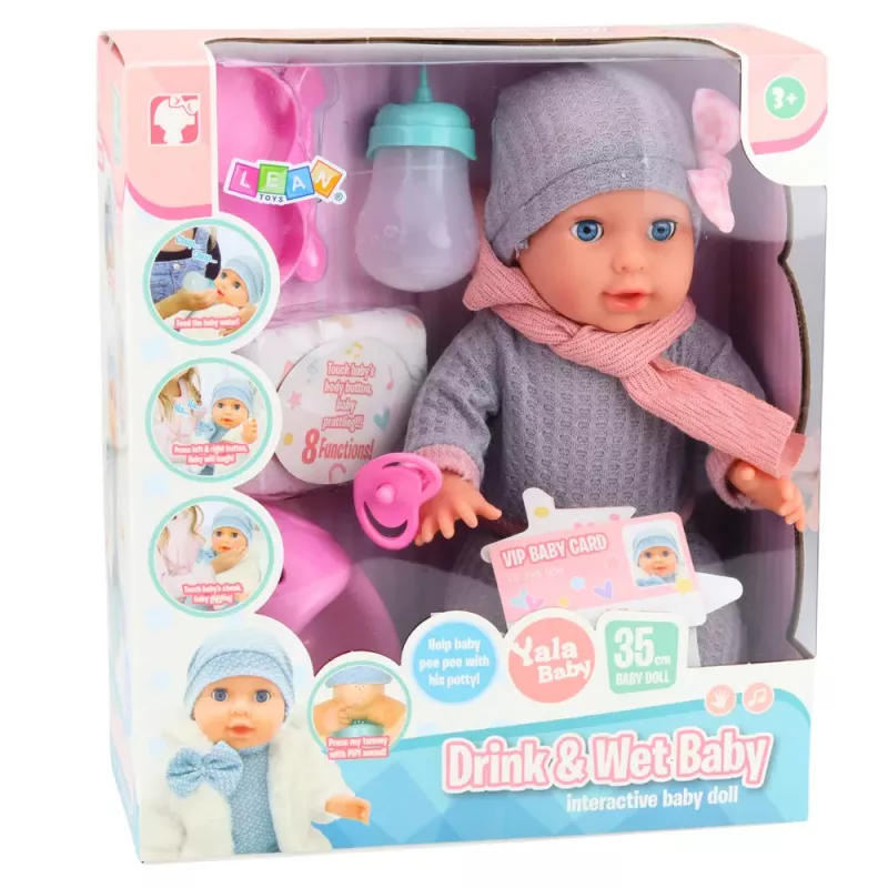 LEAN TOYS Beebinuku urineerimishoolduse tarvikud pudel pott 35 cm