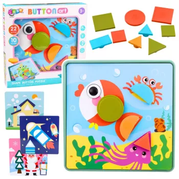 LEAN TOYS Creative Geometric Puzzle Mosaic Educational Puzzle 35 pcs.