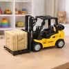 LEAN TOYS Tõstuk mootoriga metallkastide ja -kaupade tõstmiseks, kollane