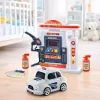 LEAN TOYS Interaktiivne Gaasijaama Politseiauto Valgus- ja Heliefektide ning Suitsuga