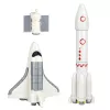 LEAN TOYS Kosmosekomplekt Kosmonautide starditorn raketi ja süstikuga ehitusklotsid 300 tükki