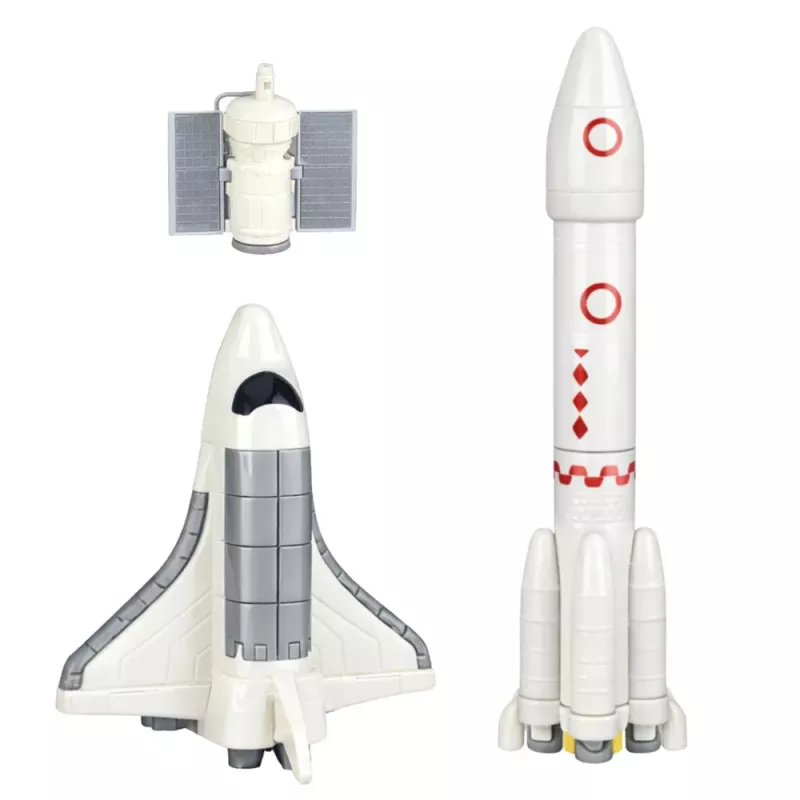 LEAN TOYS Kosmosekomplekt Kosmonautide starditorn raketi ja süstikuga ehitusklotsid 300 tükki