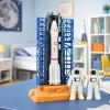 LEAN TOYS Kosmosekomplekt Kosmonautide starditorn raketi ja süstikuga ehitusklotsid 300 tükki