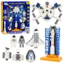 LEAN TOYS Space Station Rocket Shuttle Satellites Cosmonauts Lights