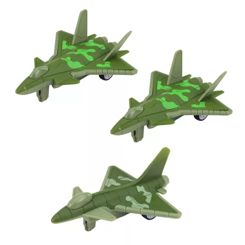 LEAN TOYS Military Set Truck Fighter Jets with Motorized Missile Launcher
