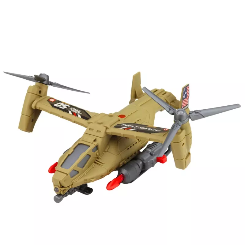 LEAN TOYS Military Set: Army Helicopter Tank Hovercraft Soldier Base