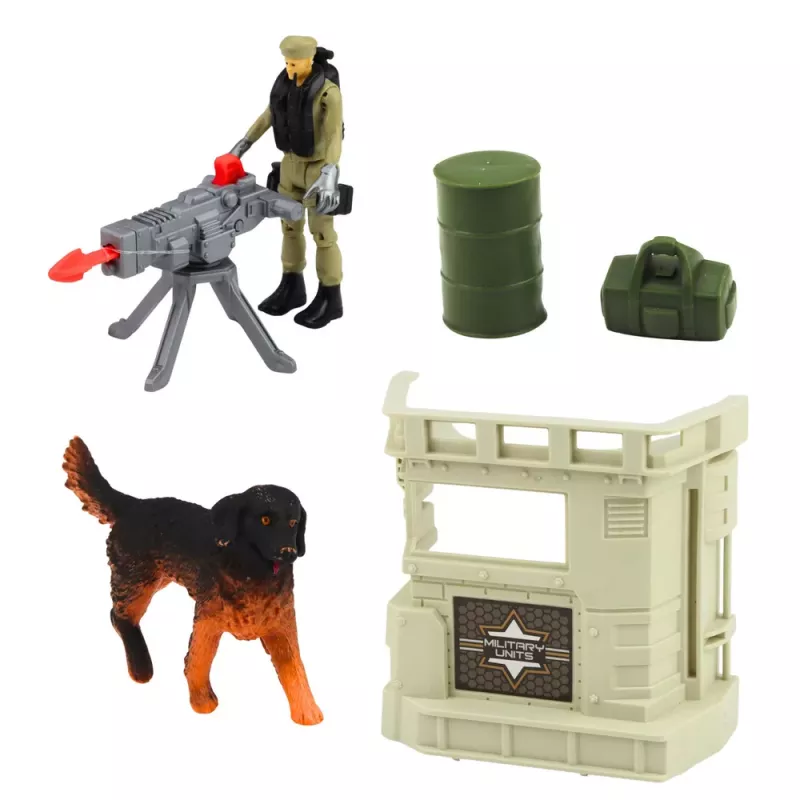 LEAN TOYS Military Set: Army Helicopter Tank Hovercraft Soldier Base