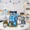 LEAN TOYS Interaktiivne kosmosejaam Parkimisrakett Tuled Helid