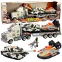 LEAN TOYS Sõjaväekomplekt: Armeeveok, Tank, Hõljuk ja Sõdurid