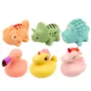 LEAN TOYS Harivate kummiloomade komplekt vannitamiseks, pastelsed mängud, 6 tk