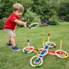 LEAN TOYS Wooden Ring Throwing Skill Game Family Game with Scoring