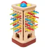 LEAN TOYS Wooden Educational Skill Game Tower Sticks Balls Dice 37 pcs