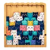 LEAN TOYS Wooden Puzzle Kittens Educational Puzzle Frame Bag 62 pcs.