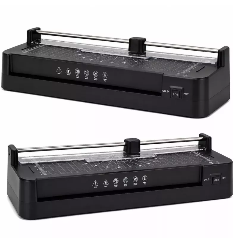 LEAN 3-in-1 Lamineerija tihendi ja giljotiiniga A3 fotode ja dokumentide jaoks, must