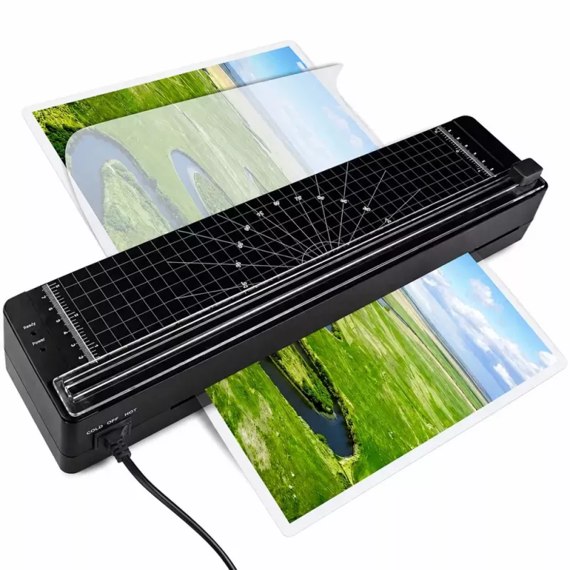 LEAN 3-in-1 Lamineerija tihendi ja giljotiiniga A3 fotode ja dokumentide jaoks, must