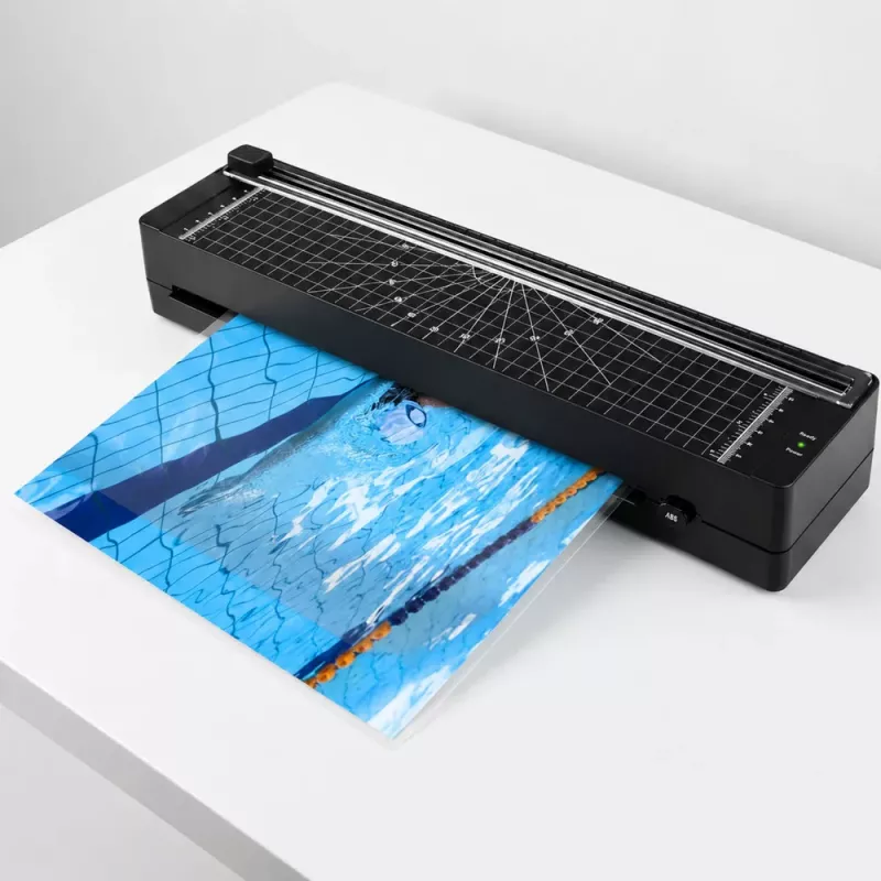 LEAN 3-in-1 Lamineerija tihendi ja giljotiiniga A3 fotode ja dokumentide jaoks, must