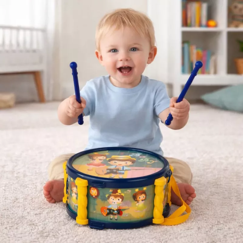 LEAN TOYS Muusikariistade komplekt lastele: Trumm, Trompet, Rätsepad, Pulgad
