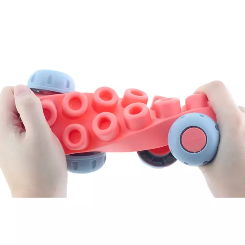 LEAN TOYS Pehmed sensoorsed silikoonehitusklotsid Värvilised 80 tk