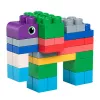 LEAN TOYS Pehmed sensoorsed ehitusklotsid kotis lastele, värvilised, 30 tk