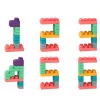 LEAN TOYS Pehmed sensoorsed ehitusklotsid kotis lastele, värvilised, 30 tk