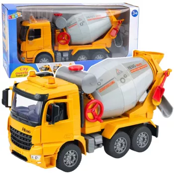 LEAN TOYS Ehitusveok Betoonisegisti Pöörlev Trummel Tuled Helid