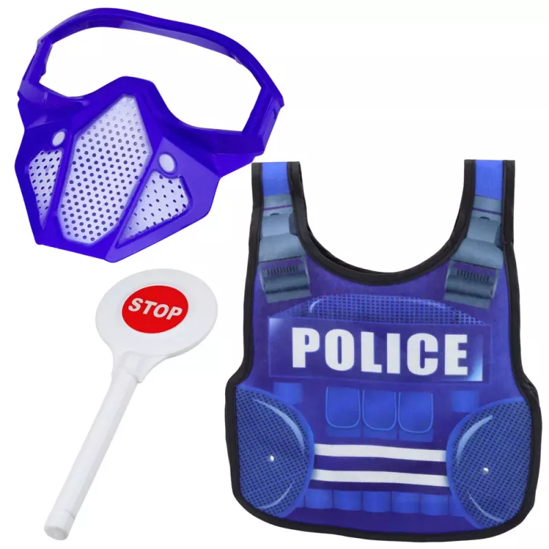 LEAN TOYS Politsei Komplekt Vest Püss Mask Raadiosaatja Aksessuaarid