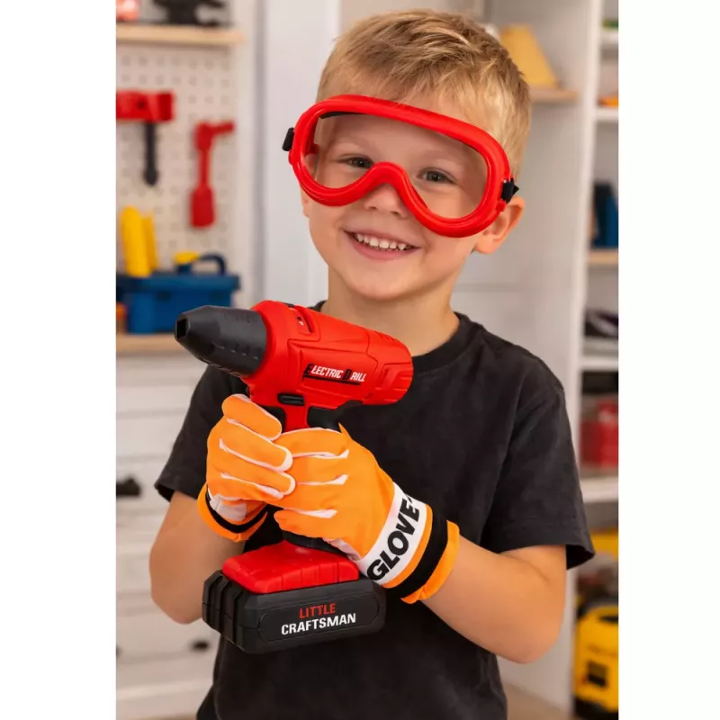 LEAN TOYS Suur tööriistakomplekt lastele, akutoitel kruvikeeraja ja lihvija, 28 osa
