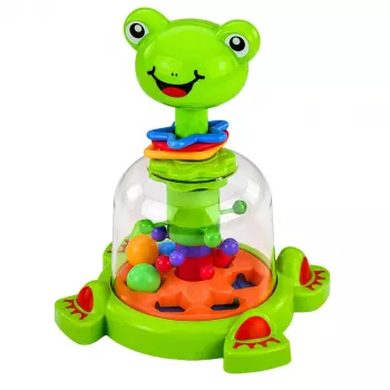 LEAN TOYS Interaktiivne konnaspinner pöörlevate pallidega imikutele