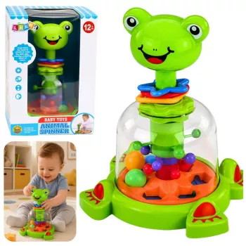 LEAN TOYS Interaktiivne konnaspinner pöörlevate pallidega imikutele