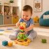 LEAN TOYS Interaktiivne kaelkirjaku vurr pöörlevate pallidega imikutele
