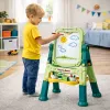 LEAN TOYS Kahepoolne magnetiline kuivpühitav tahvel kriiditahvliga, magnetite ja kriitidega, 48 tk.
