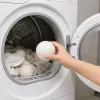 LEAN Natural Wool Tumble Dryer Balls Hypoallergenic White 7cm 6pcs