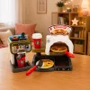 LEAN TOYS Pizzeria Set Pizza Oven Coffee Maker Accessories Shop