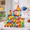 LEAN TOYS Magnetiliste ehituspulkade komplekt Loominguline Värviline 166 tk