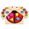 LEAN TOYS Wooden Ladybug Catching Game Educational Puzzle Ladybug Sorter
