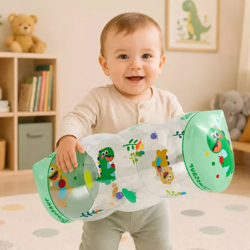LEAN TOYS Puhutav roomamisrull beebidele Dinosaur 51 x 22 cm