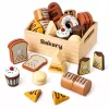 LEAN TOYS Wooden Mini Bakery Set of Bread with Velcro in a Box 10 pcs.