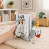 LEAN TOYS Pehme sensoorne raamat sahiseva ja piiksuva elevandiga, hall