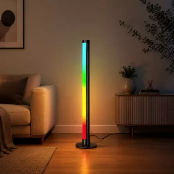 LEAN RGB LED nurgapõrandalamp muusikarežiimi ja kaugjuhtimisega, rakenduse juhtimine, 90 cm