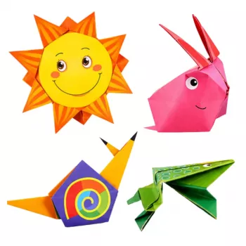 LEAN Origami komplekt värvilise paberi ja juhendiga 100 lehte