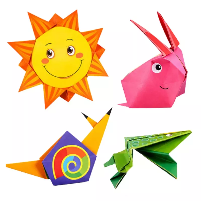 LEAN Origami komplekt värvilise paberi ja juhendiga 100 lehte